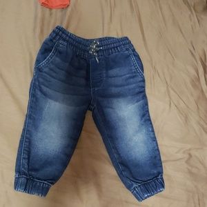Toddler blue jean joggers